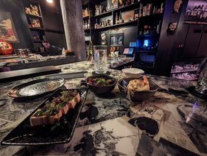 Inside with ginger tofu at Wild Orange in Honolulu