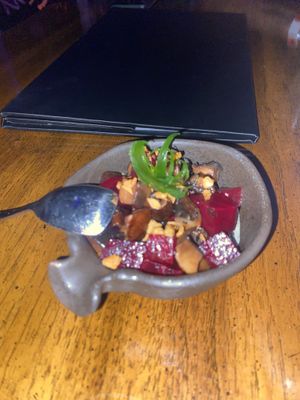 Beet poke  at Wild Orange in Honolulu