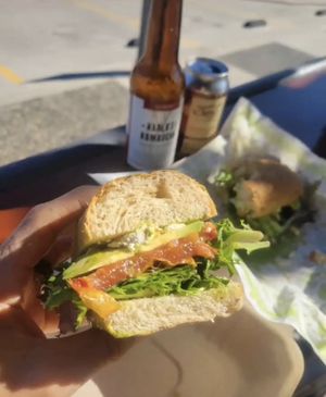 Vegan sandwiches with veggies, vegan cheese and cilantro dressing   at Pasillo Sanó  in Tijuana
