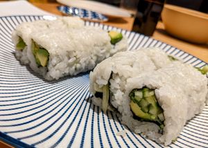 Avocado cucumber roll at Hojo's Japanese Cuisine in Charlottetown