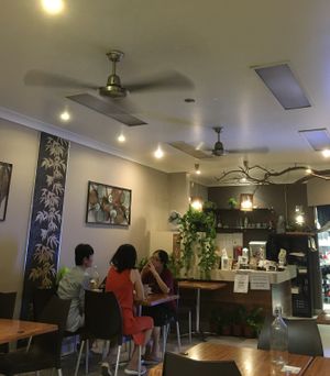 View from my seat at Kuan Yin Tea House in Southport