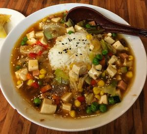 Mapo Tofu - nice peppery flavour  at Kuan Yin Tea House in Southport
