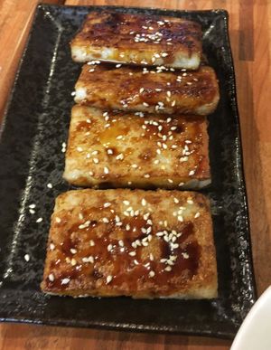 Radish cakes  at Kuan Yin Tea House in Southport