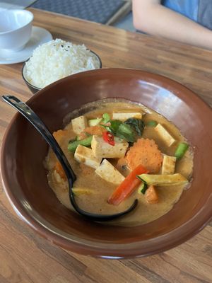 Tofu Red Curry  at Kuan Yin Tea House in Southport