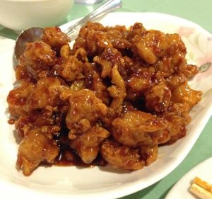 Orange Chicken (vegan) at Veggie House in Las Vegas