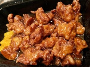 Orange chick’n  at Veggie House in Las Vegas