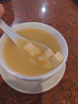 Tofu miso soup. at Veggie House in Las Vegas