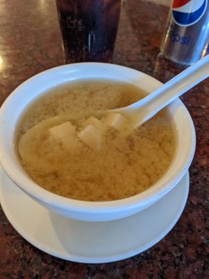 Miso soup at Veggie House in Las Vegas