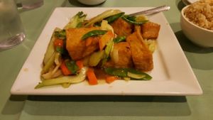 braised tofu  at Veggie House in Las Vegas