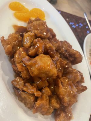 Orange chicken   at Veggie House in Las Vegas