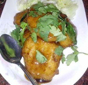 lotus root cakes at Veggie House in Las Vegas