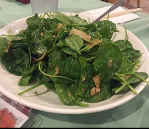 spinach salad  at Veggie House in Las Vegas