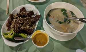 Crispy Beef & Japanese Ramen at Veggie House in Las Vegas