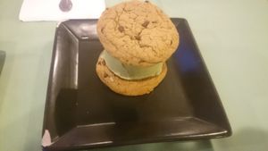 Chocolate Chip Cookie with Vegan Ice Cream at Veggie House in Las Vegas