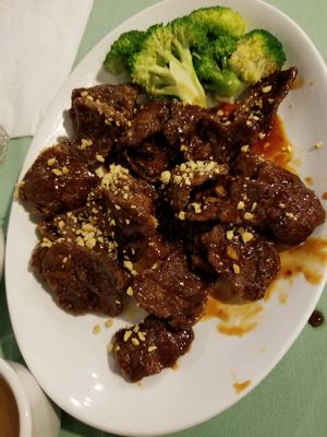 "Beef" dish, forgot the name,but fantastic at Veggie House in Las Vegas