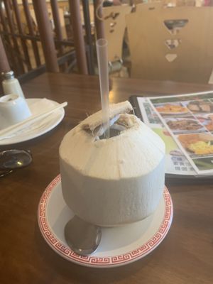 Get the fresh coconut water at Veggie House in Las Vegas
