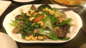 Lotus Root with cashews and vegetables at Veggie House in Las Vegas