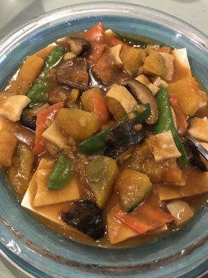 Mushroom, squash, soft tofu  at Veggie House in Las Vegas