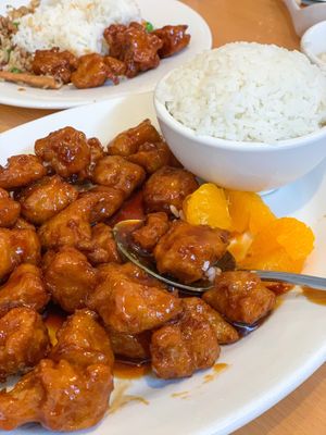 Orange chicken  at Veggie House - maybe closed in Las Vegas