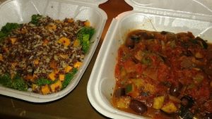 quinoa dish (left) spaghetti squash dish (right) at Chill in St Pete Beach