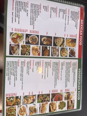 Full page of vegetarian food that can be made vegan.  at King Of Sandwich in Phan Thiet
