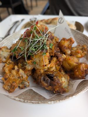 Fried cauliflower at Barista & Co in Nairobi