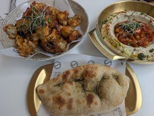 Cauliflower wings, lentil hummus at Barista & Co in Nairobi