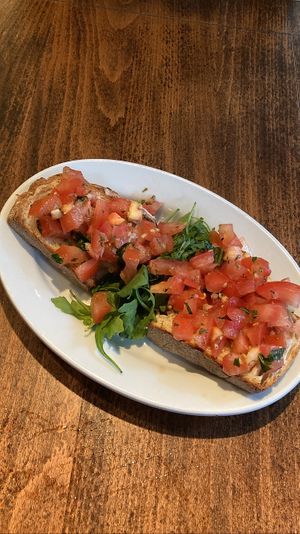 Bruschetta. Tasty, can’t go wrong with it  at L'Osteria in Kassel