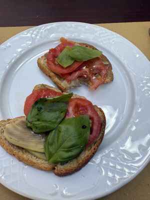 Avocado toast (I asked for the basilic)  at Sodade Casa da Cultura in Boa Vista