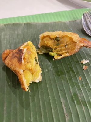 Veg samosas   at Banana Leaf Saigon in Ho Chi Minh City