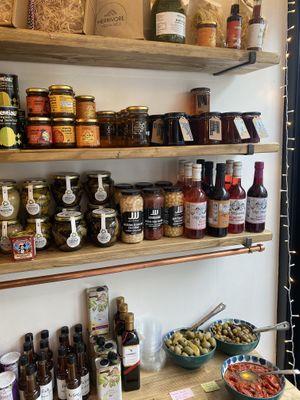 Spreads, beans etc  at Herbivore Vegan Deli in Bristol