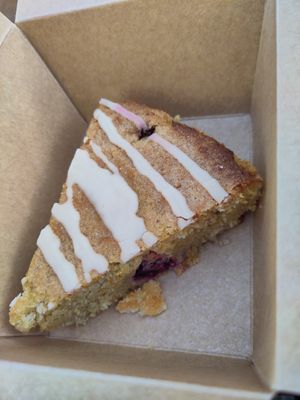 Polenta and berry cake at Herbivore Vegan Deli in Bristol