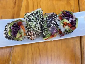 Vietnamese rolls   at Salvei in Playa Del Carmen