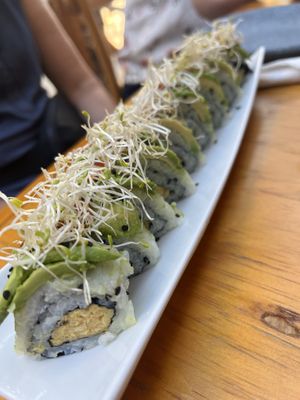 Green dragon rolls   at Salvei in Playa Del Carmen