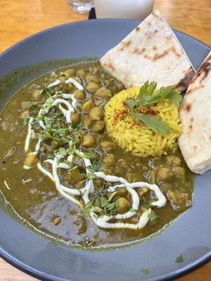 Curry chana aloo  at Salvei in Playa Del Carmen