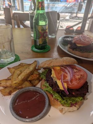 Burger at Salvei in Playa Del Carmen