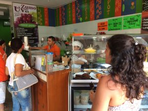 food counter at Vital in Santa Marta