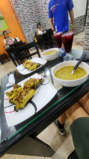 Almuerzo completo (tamal) at Vital in Santa Marta