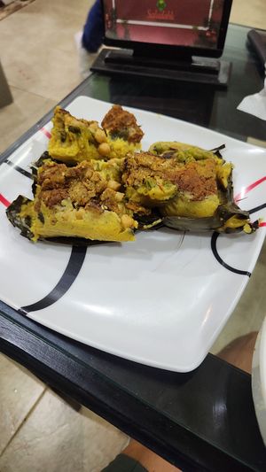 Tamal vegetariano (vegano) at Vital in Santa Marta
