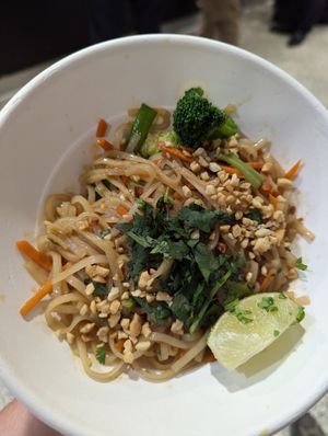Veganized pad thai at DFW - Bahn Shop in Euless