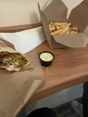 Mango sauce is like a yogurt   at Wiener Döner in Vienna