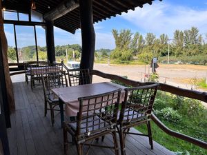 outdoor seating at Restaurant Yama no Kaze - れすとらん 山の風 in Goshogawara