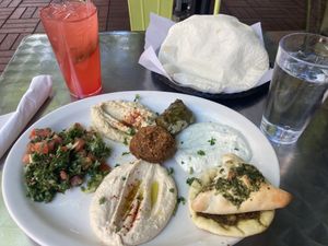 Vegetarian mezze plate   at Habibi in Portland
