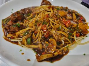 Black Pepper spaghetti at Voila in Kuala Lumpur