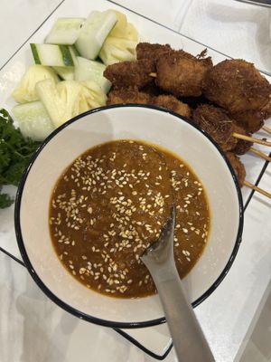 ‘Chicken’ satay  at Voila in Kuala Lumpur