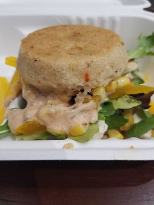 Nashville hot tofu burger at The Water Bar in Geneva