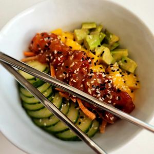 Watermelon "Tuna" Poke Bowl at The Water Bar in Geneva
