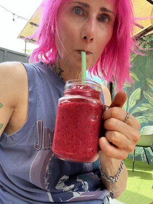 Can’t remember what all the ingredients were in this besides açaí— but it was very refreshing and not too sweet.   at Flora Vegan Cafe in Tamarindo