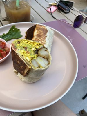 Breakfast burrito  at Flora Vegan Cafe in Tamarindo