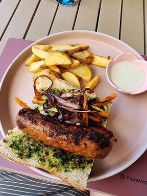 Chori pan at Flora Vegan Cafe in Tamarindo